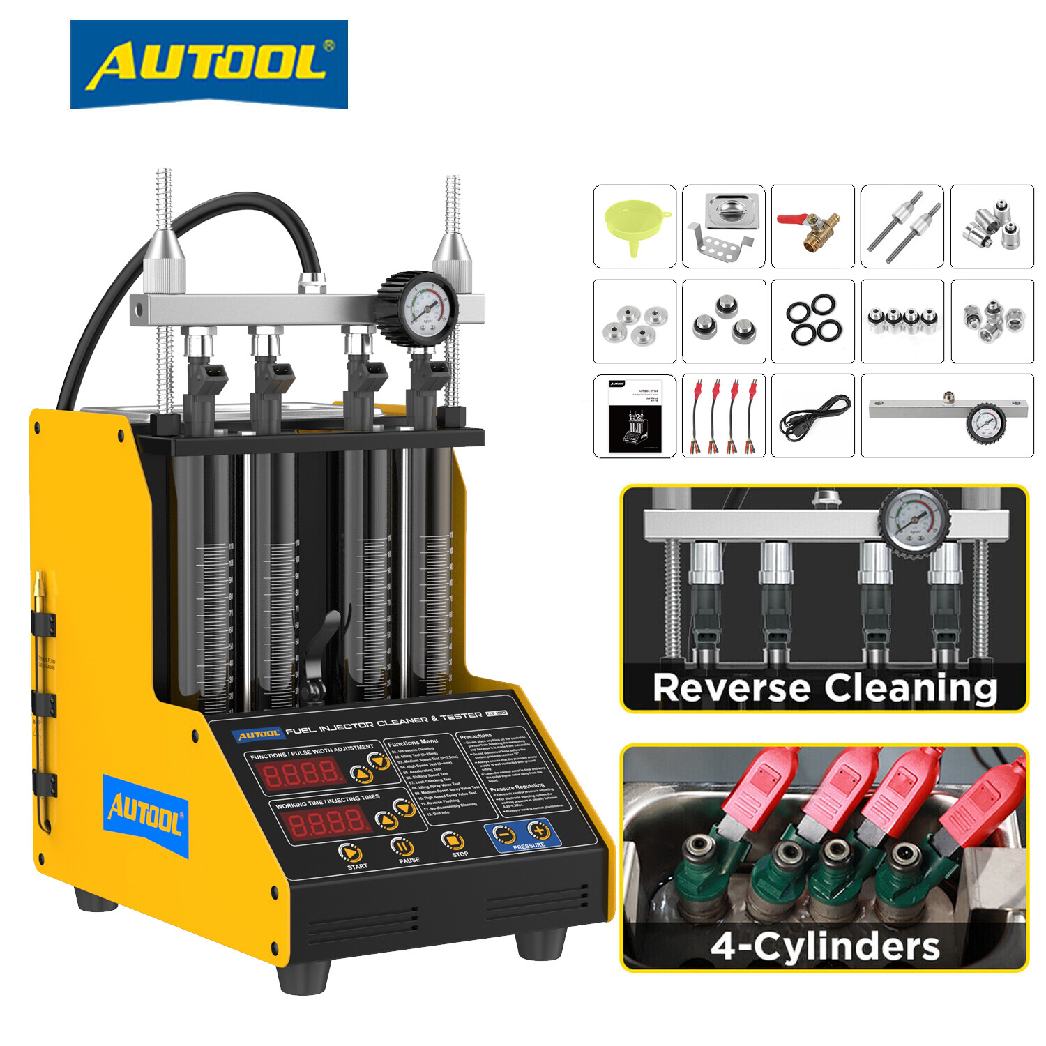 Fuel Injectors Cleaner Tester Ultrasonic Injector Cleaning Machine Car Motorycle