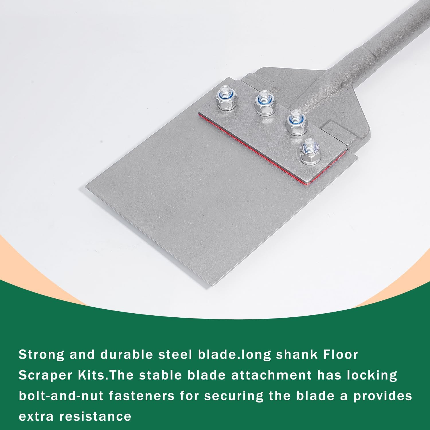 -Hex/Notch 1-1/8" Floor Scraper-21" x 6"Heavy Duty Chisel-Adhesive Removal, Thin