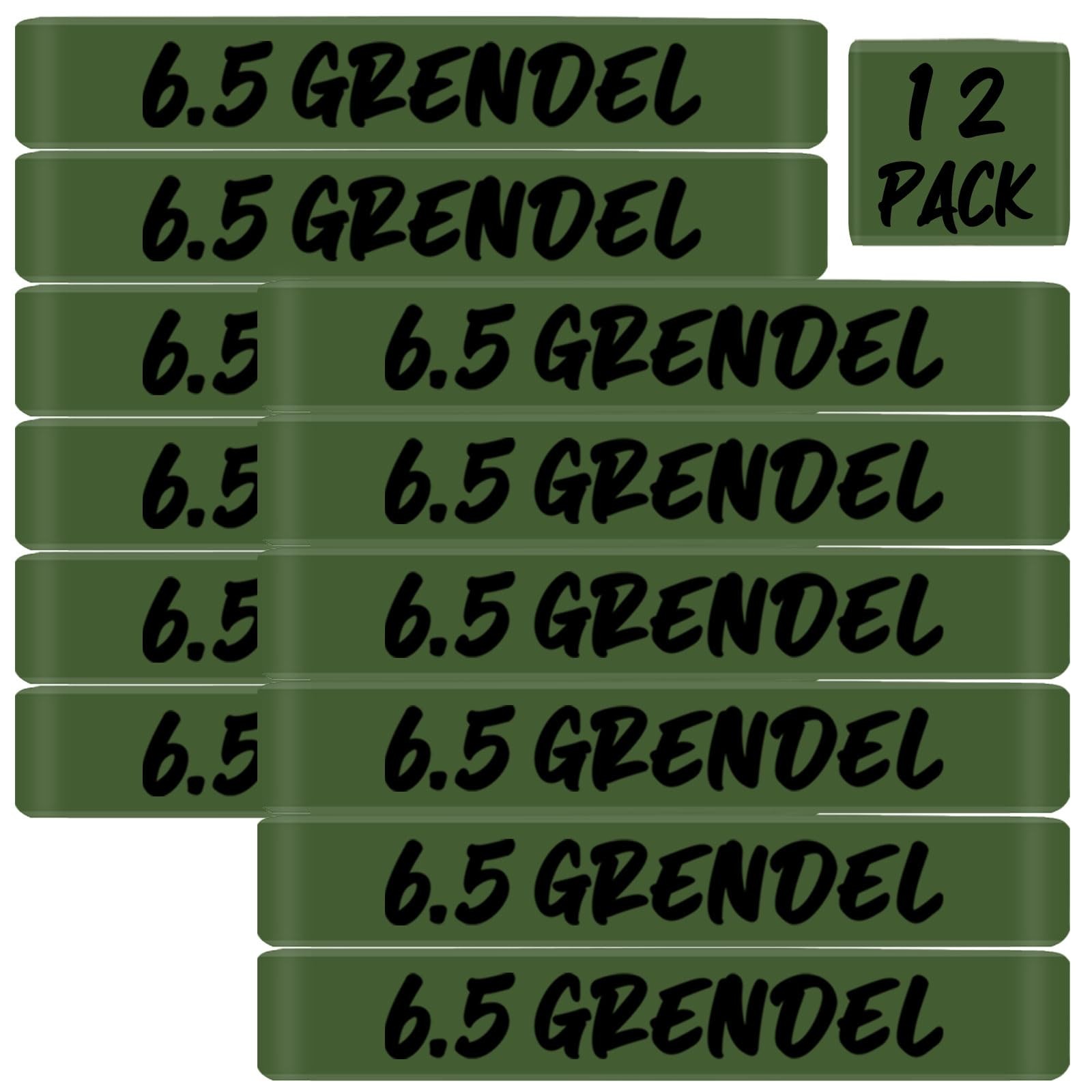 12 Pack Magsaddle 6.5 Grendel Magazine Marking Bands OD green-black-12pack