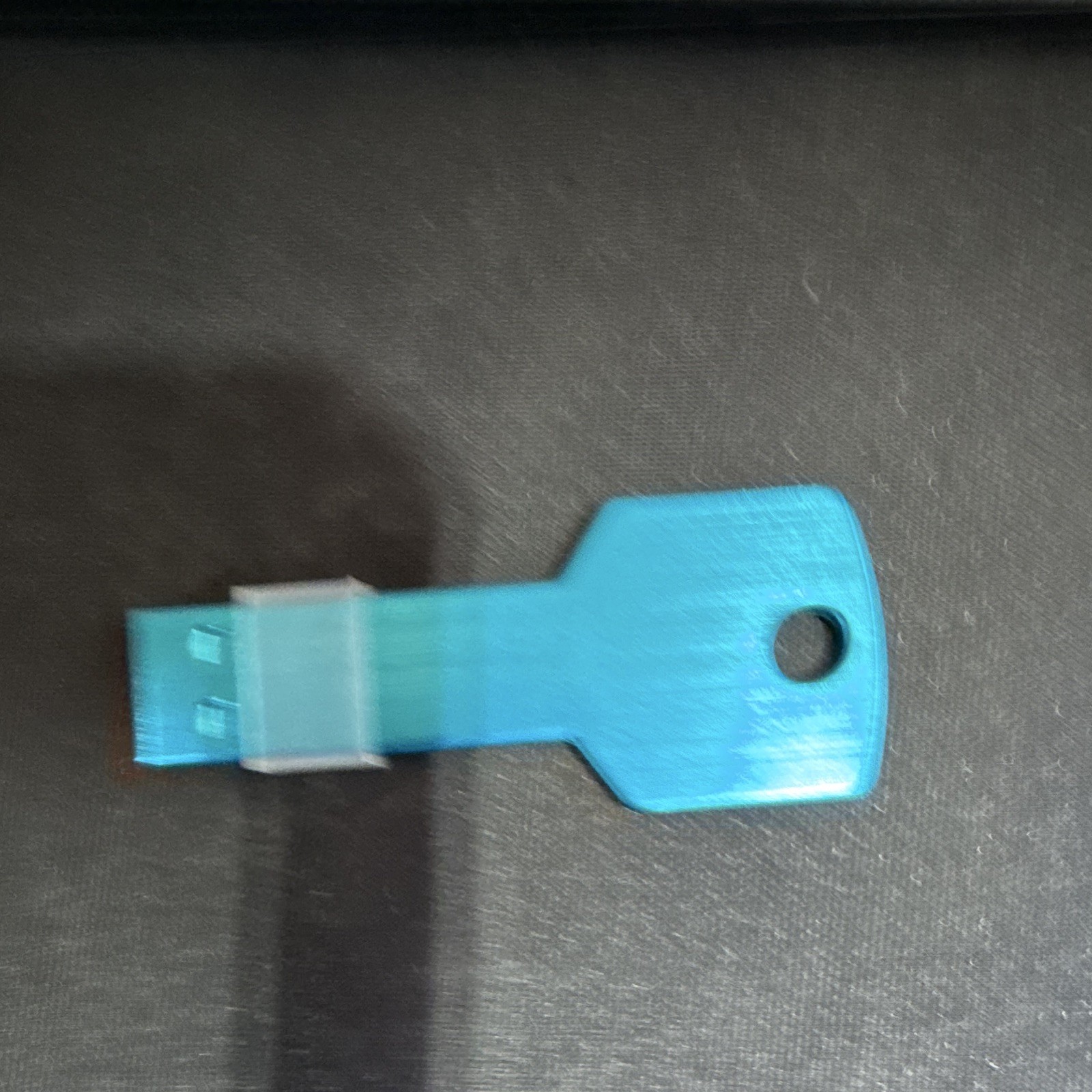 QANTROX Key USB Flash Drive Key-Shaped, Blue, USB Interface, USB Drive
