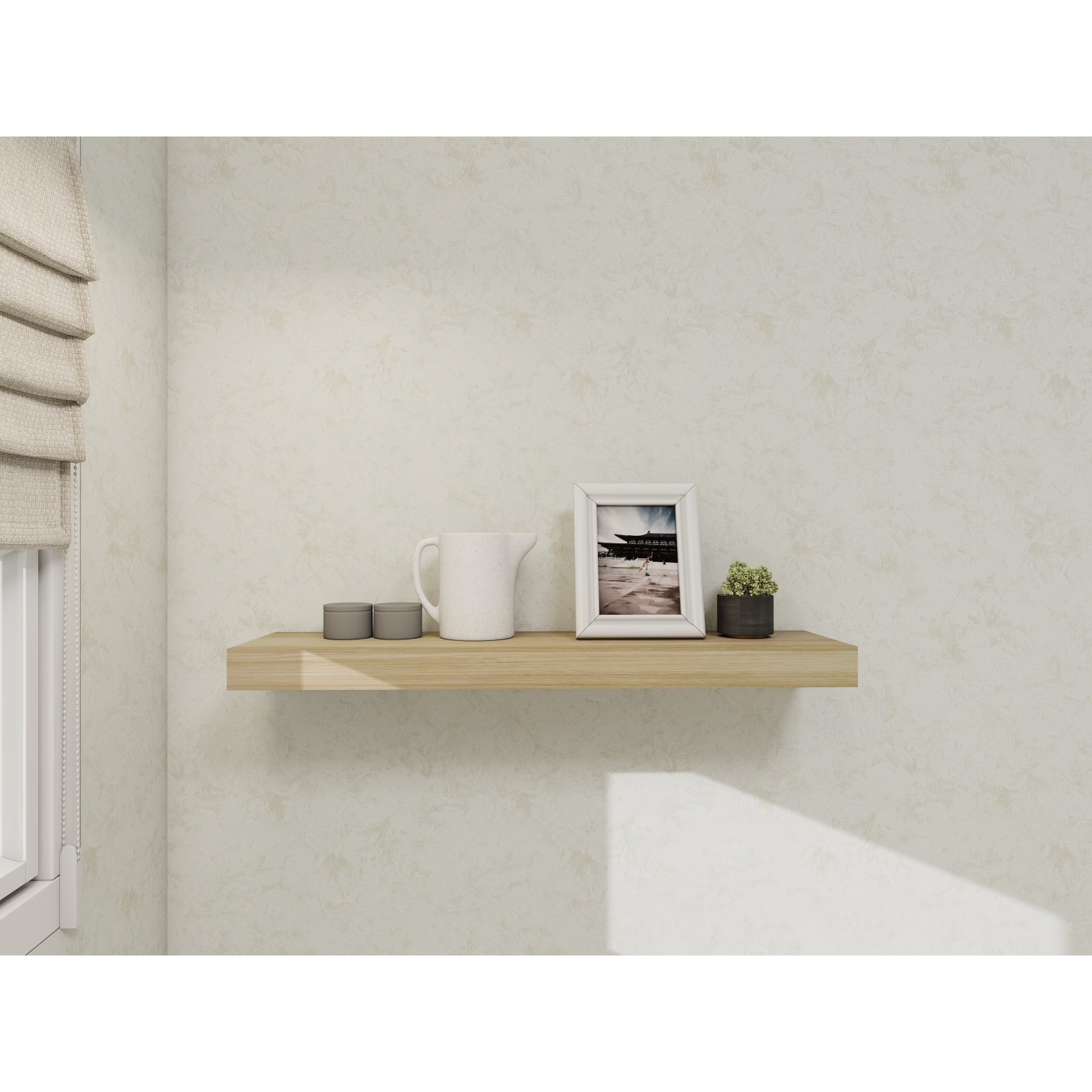 Natural 18" Wood Floating Shelf