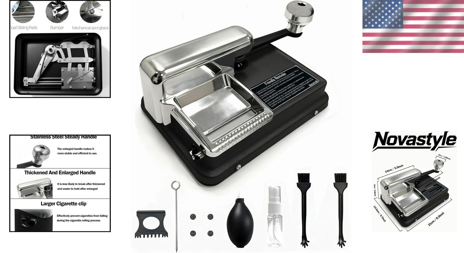 Novastyle Cigarette Rolling Machine Manual, Dual-Track Upgrade Tobacco Injector,