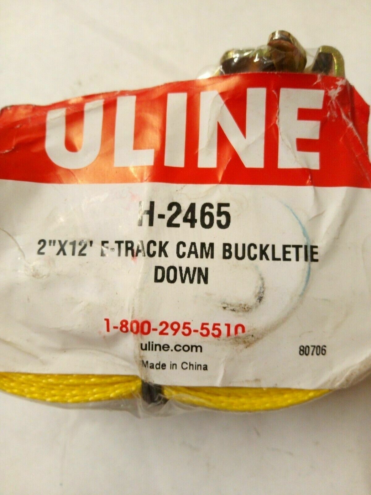 E-Track Cam Buckle Style Tie-Downs H-2465 - 2" x 12', 2,500 lb Capacity ULINE