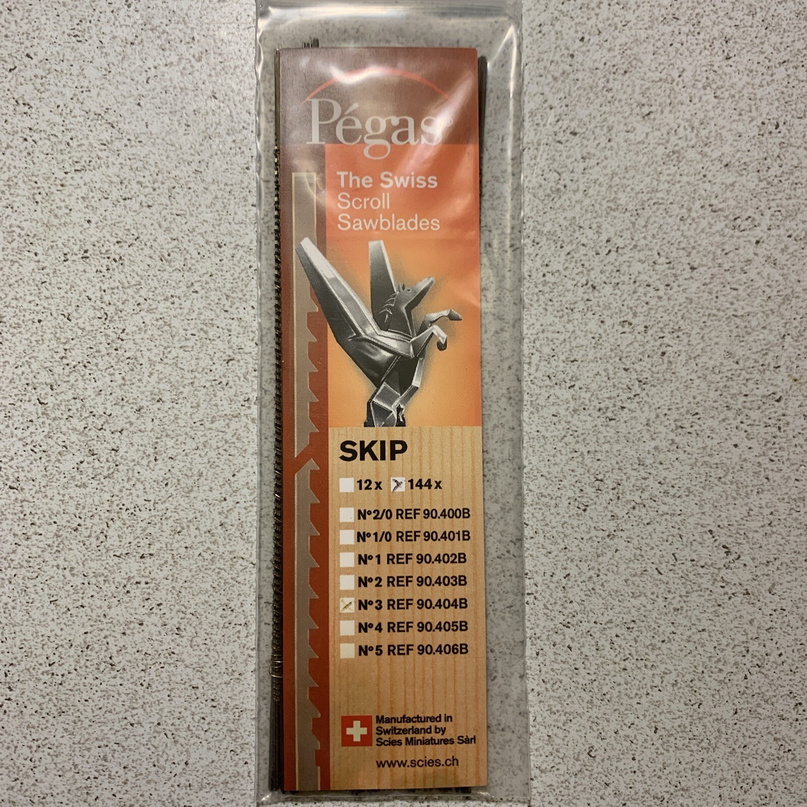 Pegas Skip Tooth Scroll Saw Blades Size 3, TPI 19 (1 gross)
