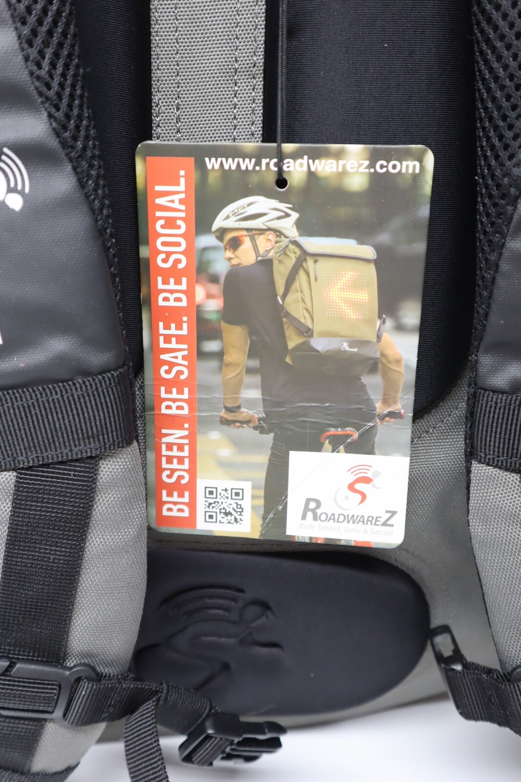 Roadwarez Street Warrior Bluetooth Enabled Cycling Backpack (Gray) - New