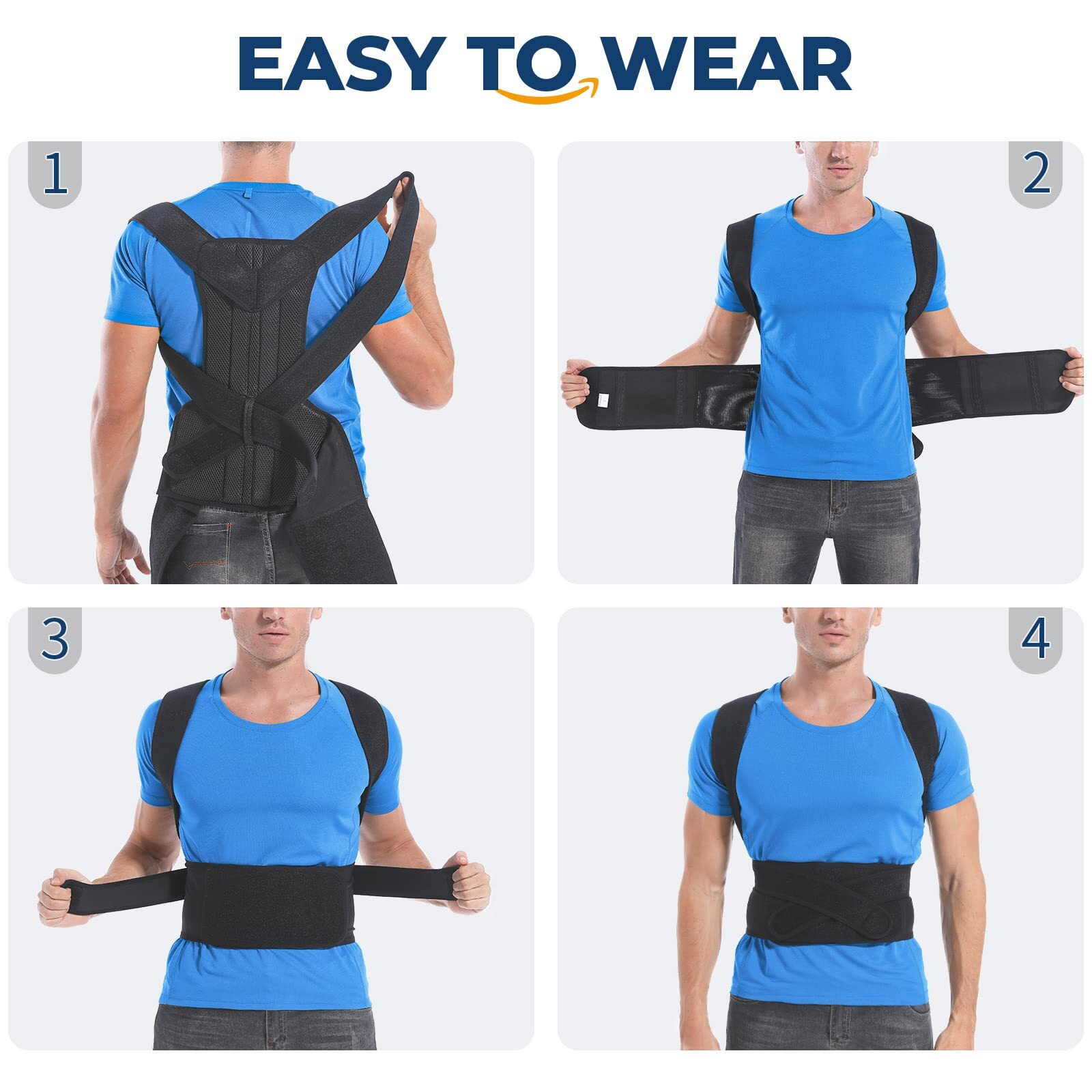 Adjustable and Fully Back Support Improve Back Posture and Lumbar Support