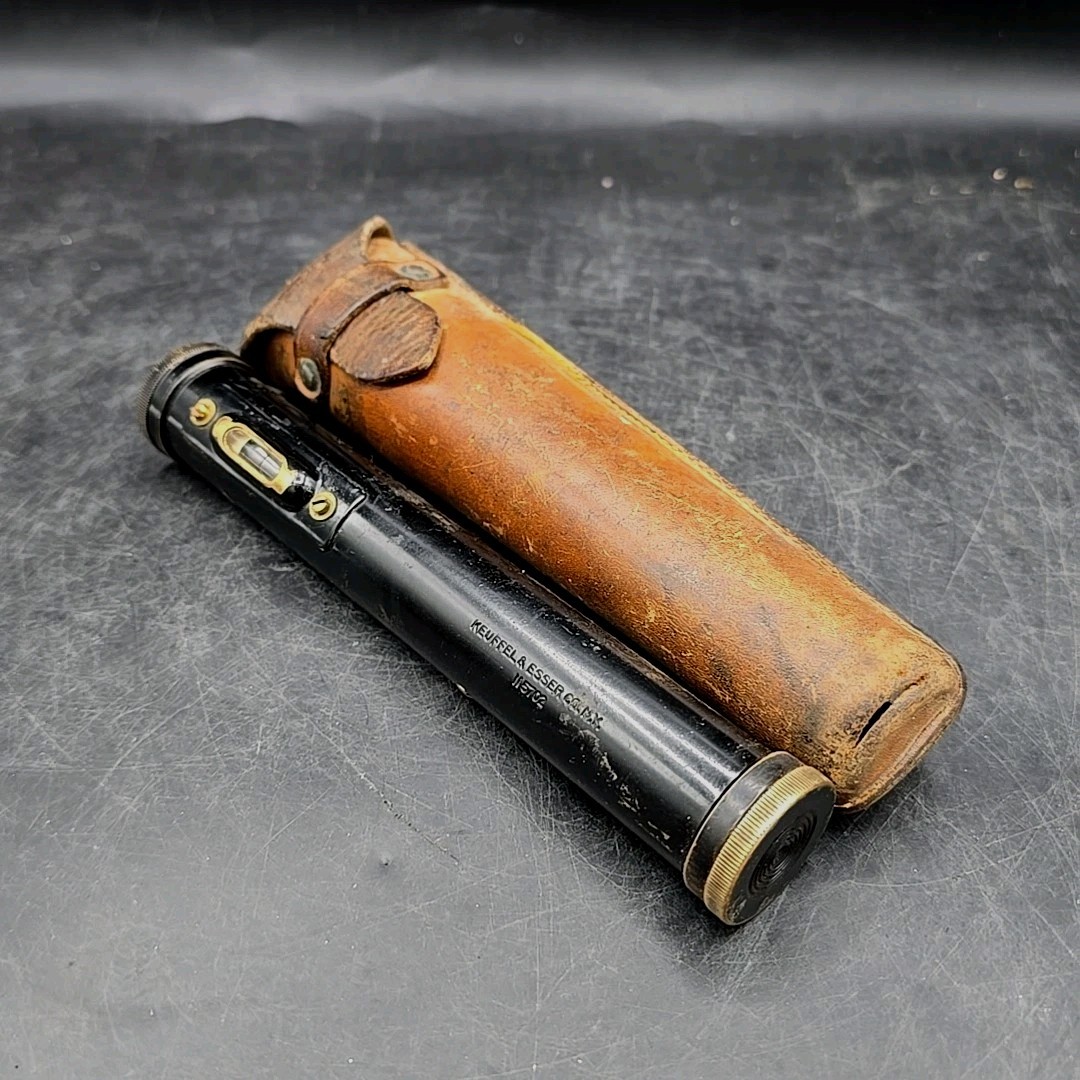 Hand Held Vintage K&E Keuffel & Esser Survey- Sheath and Bubble level N5702