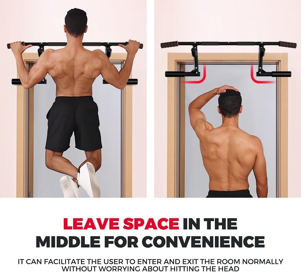 Upgraded Door Multi-Grip Pull-Up Bar - For Home Gym Workouts
