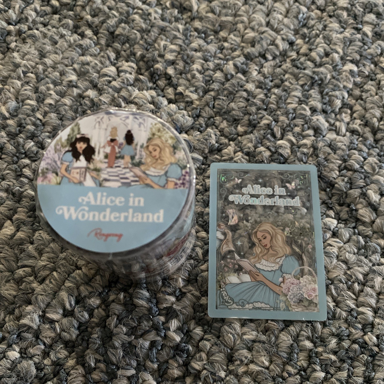 NEW Rongrong ALICE IN WONDERLAND PET Precut Tape Sealed With card