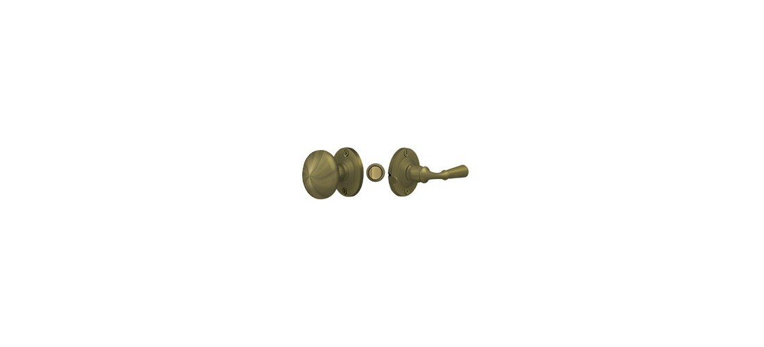 Deltana SDL980U5 Storm Door Latch, Round, Tubular Lock in Antique Brass