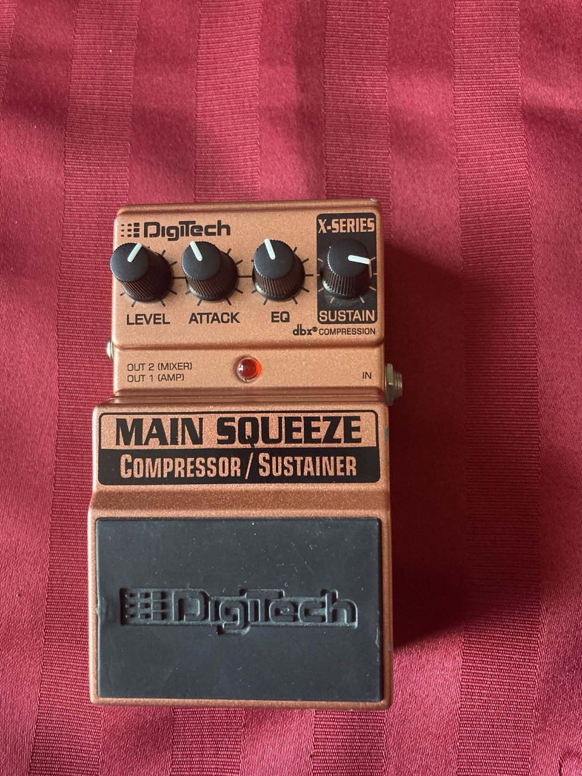 DigiTech X-Series Main Squeeze Compressor/Sustainer Analog Electric Guitar Pedal