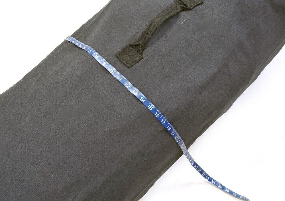 Large Black Cotton Webbing Duffel Bag