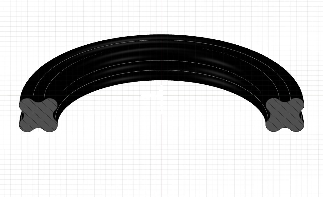2-016/Q - 5/8" X 3/4" X 1/16" Quad O-Ring