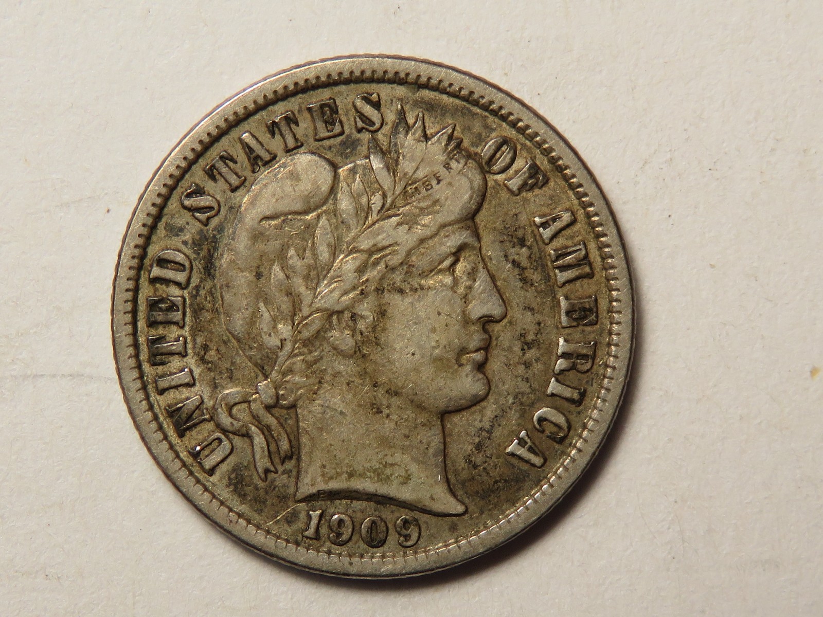 1909-D Barber Dime Grading XF