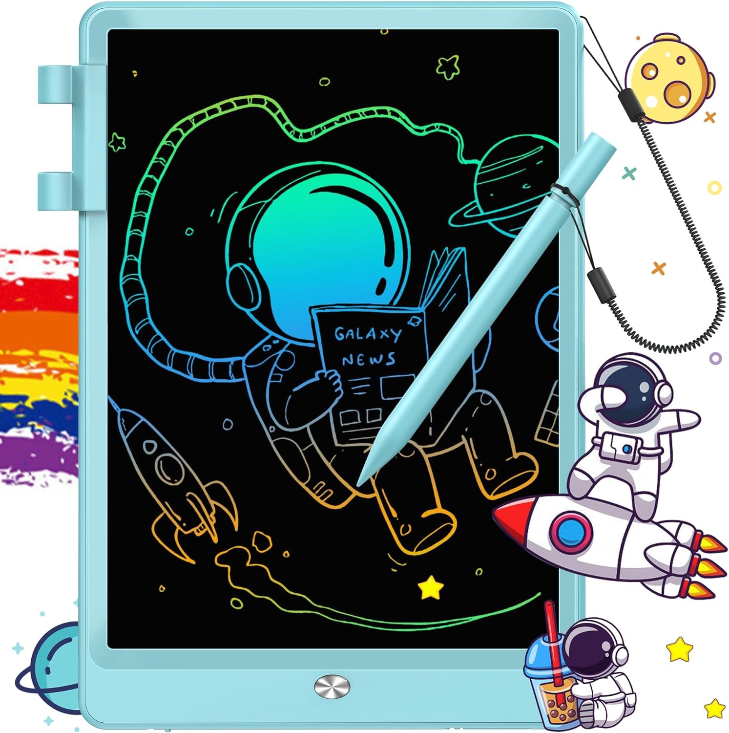 LCD Writing Tablet for Kids, 10 Inch Doodle Board, Colorful
