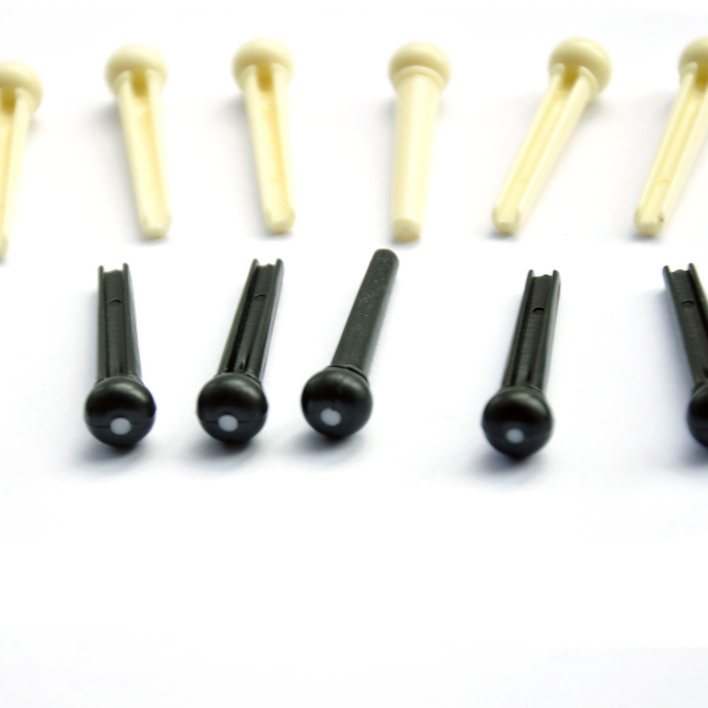 Wholesale 100 pcs/lot Acoustic Guitar Bridge Pins Ivory White Black Mixed