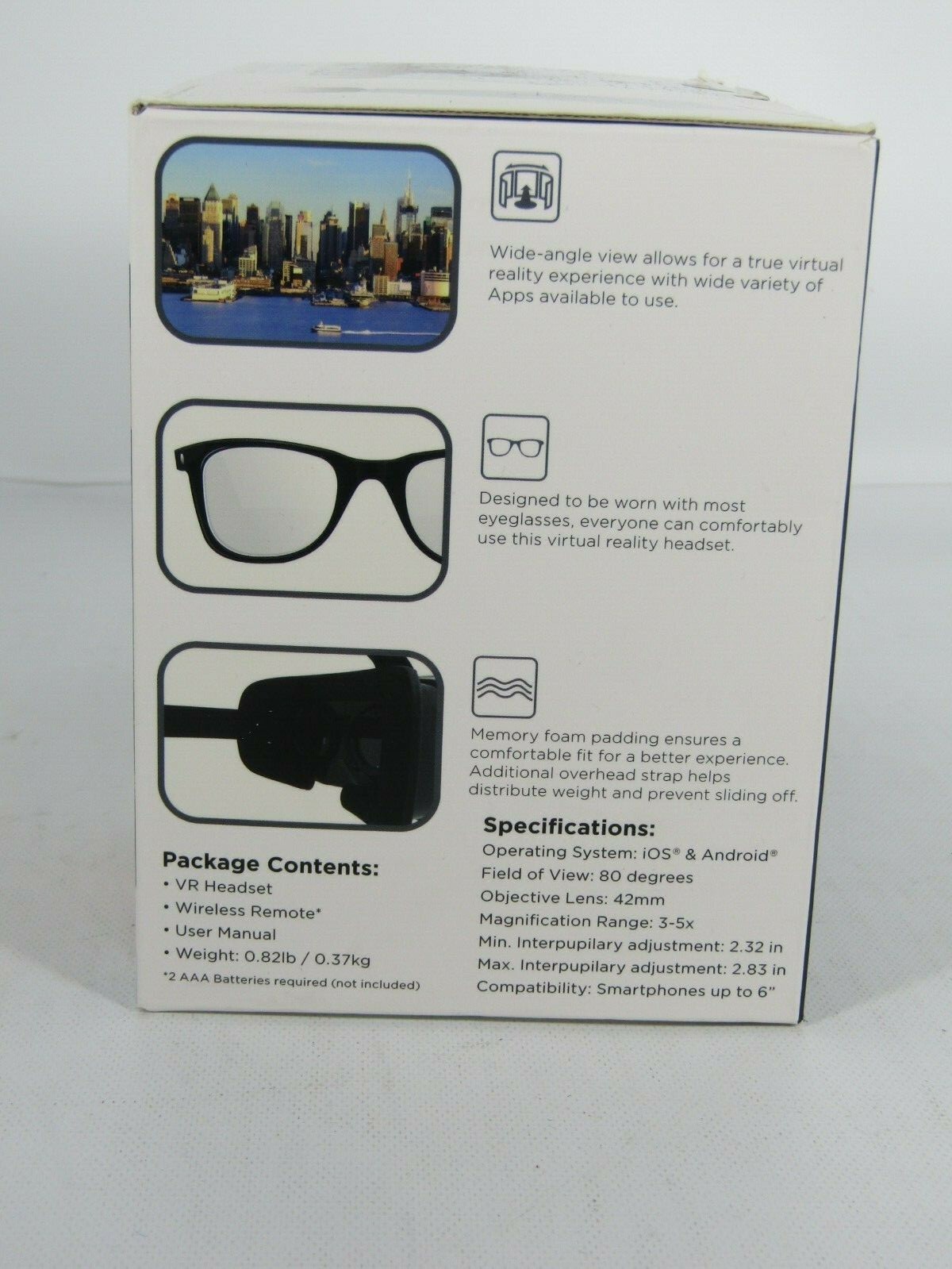 Cynoculars virtual reality headset and remote