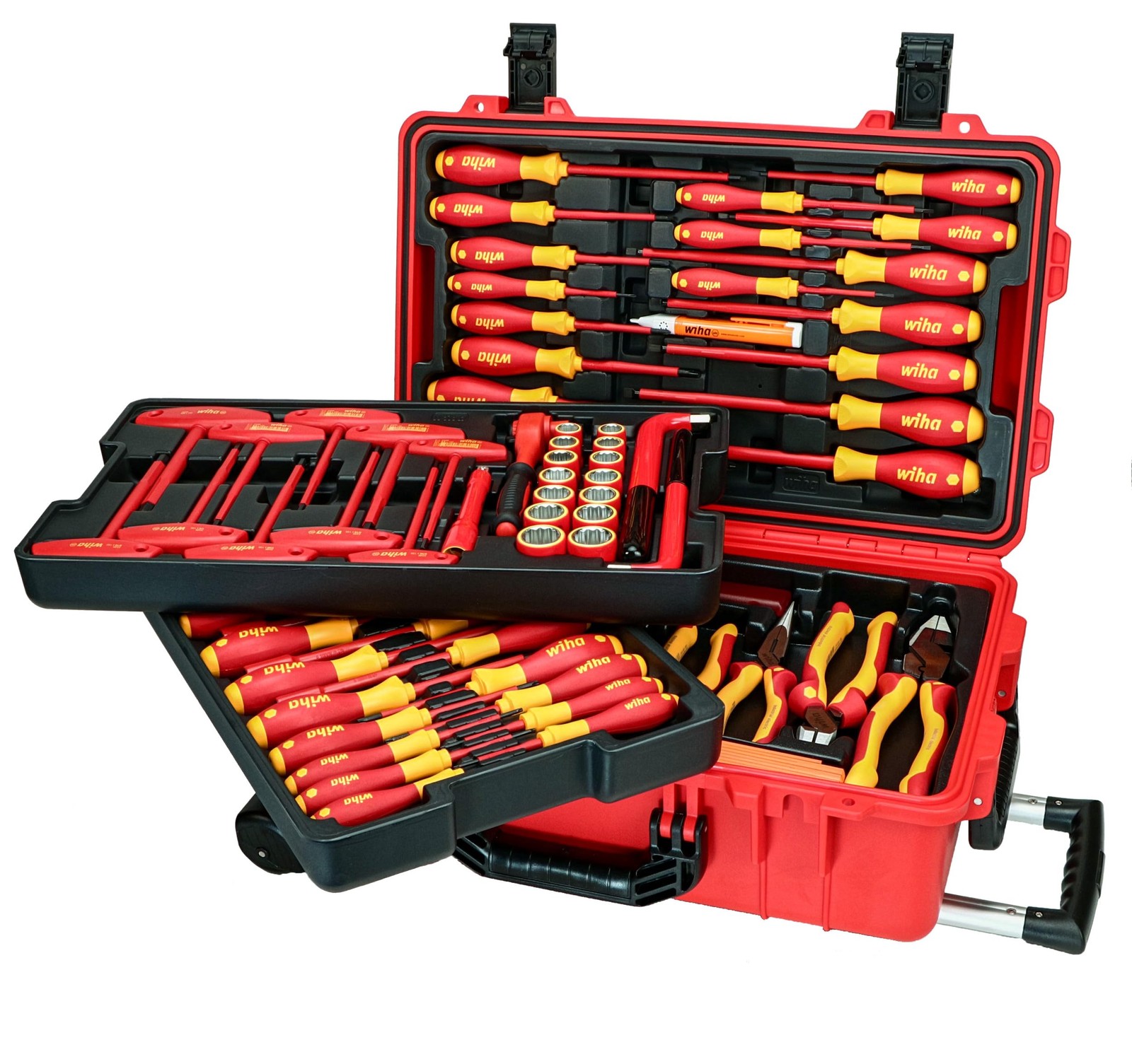 Wiha 32800 Insulated Electrician Tool Set – 80-Piece VDE One Size, Factory