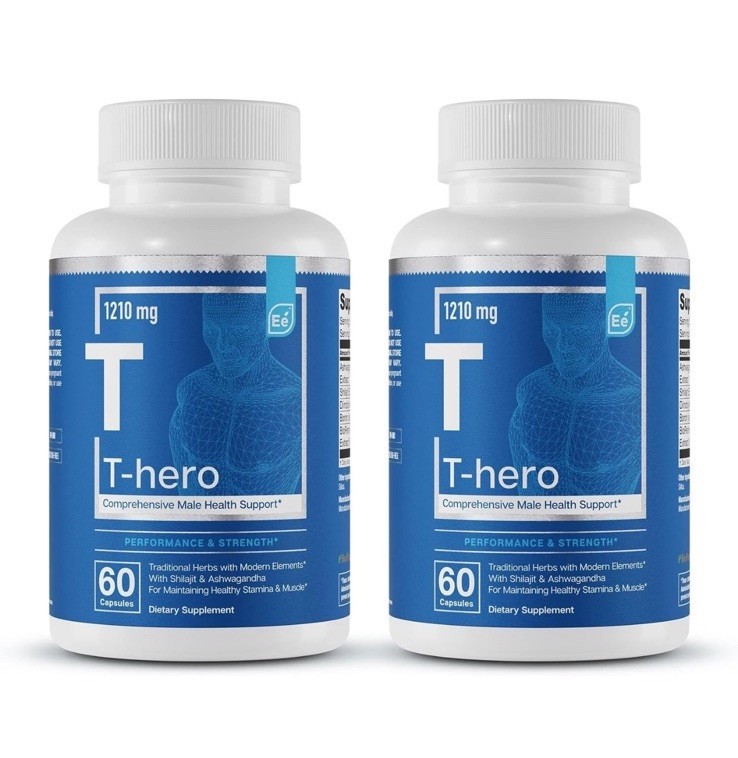 Essential Elements T-Hero, Muscle & T-Health Support, 60 Vegan Capsules - 2 pack