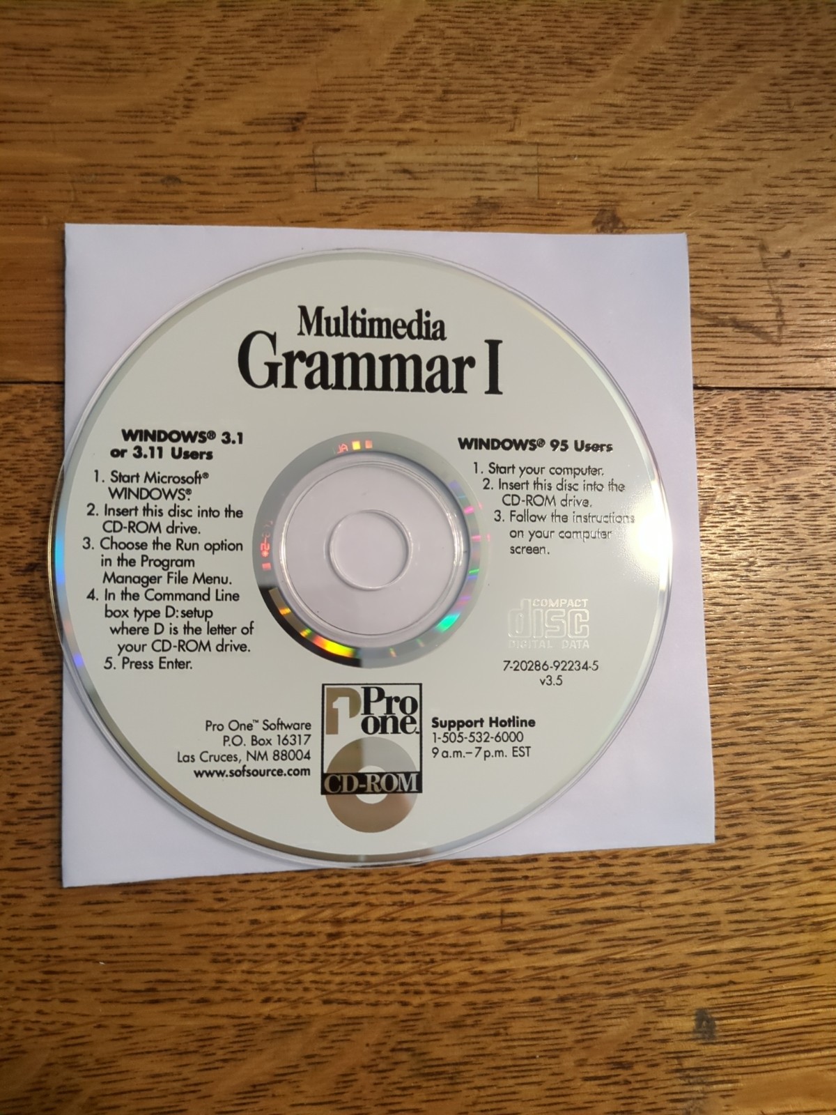 Multimedia Middle School Grammar CD-ROM for Windows - disc only