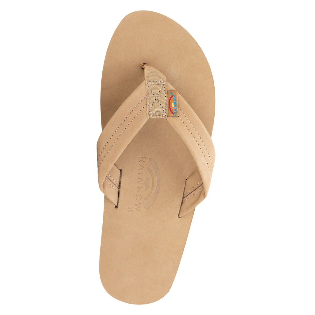 Rainbow Men's Single Layer Sierra Brown Leather Sandal 301ALTS0-SRBR