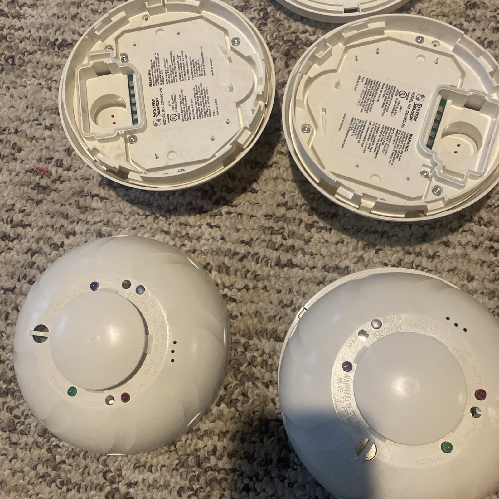 System Sensor COSMO-2W Combination 4 Carbon Monoxide and Smoke det. Needs New Co