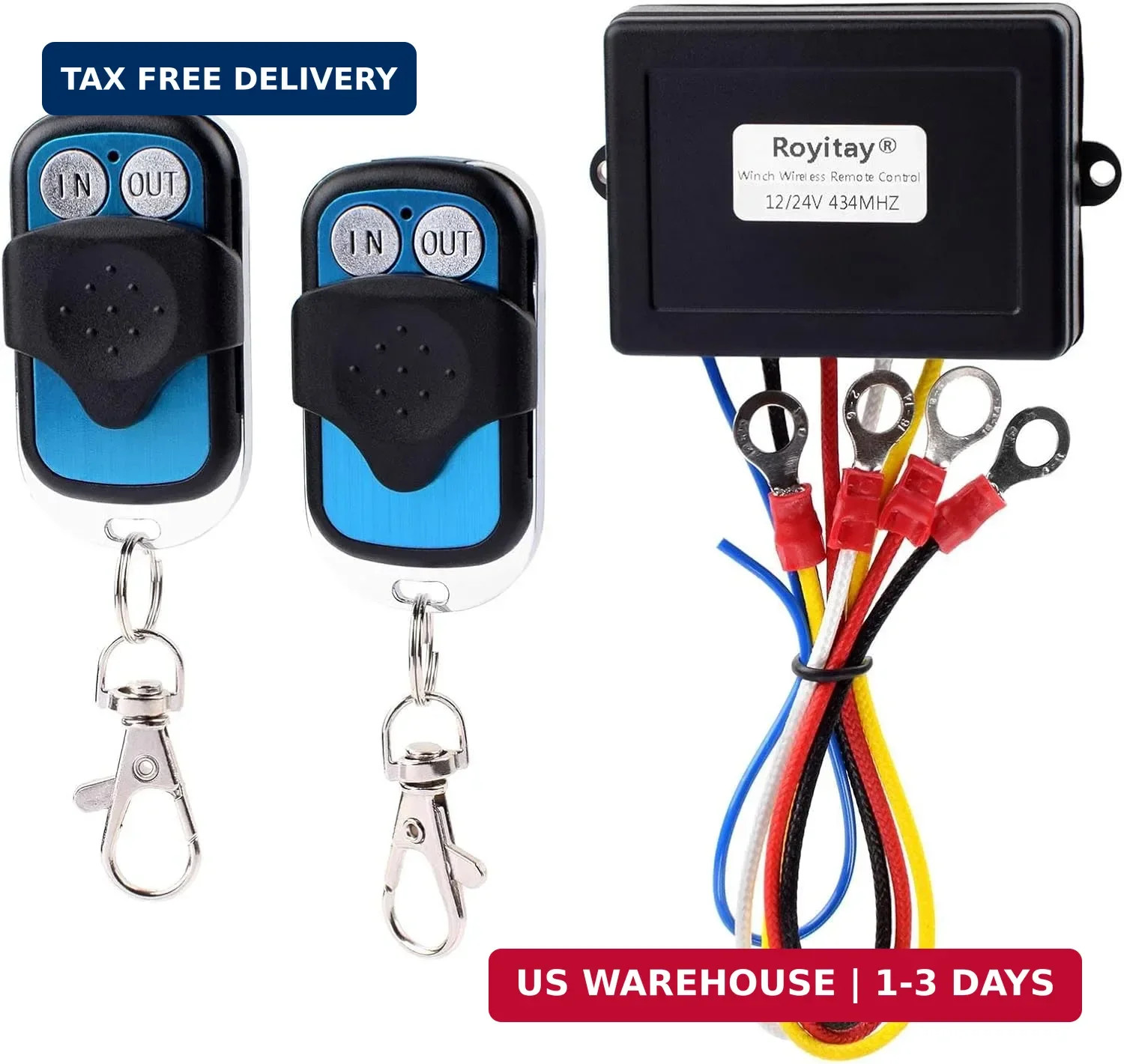 Wireless Winch Remote Control Kit for Car Truck Jeep ATV SUV 12V 24V Handset Rec