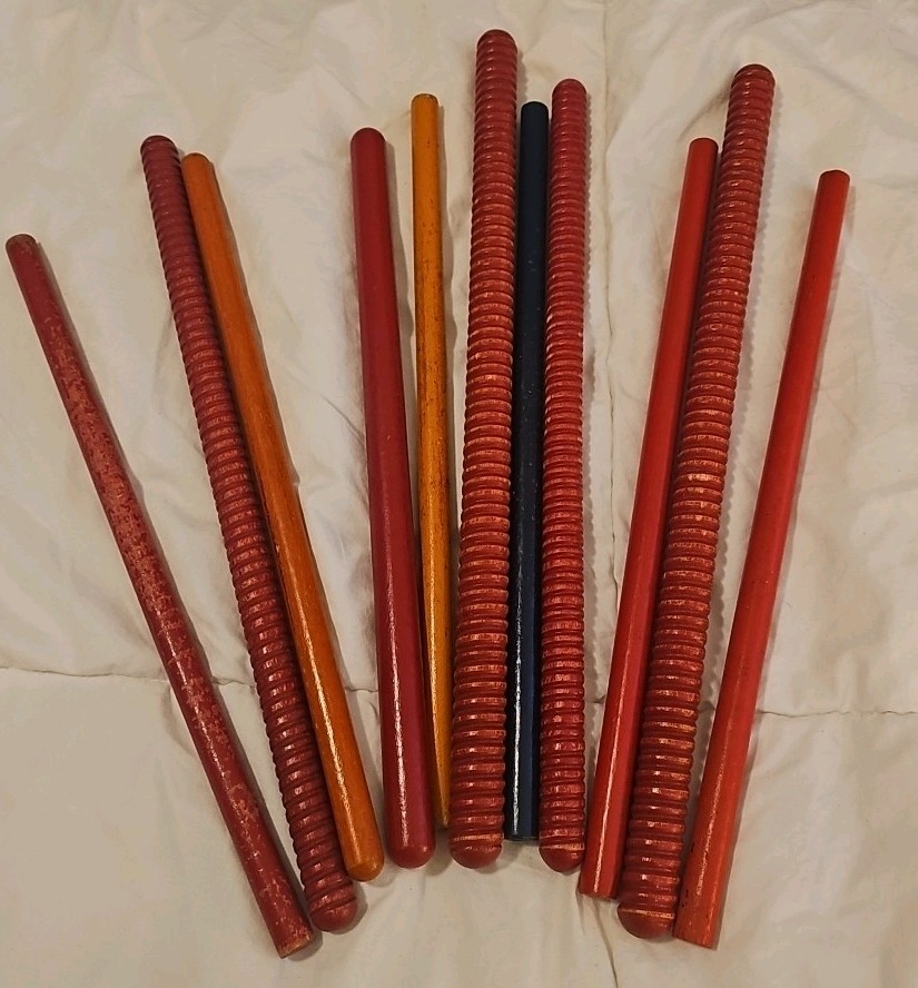 Vintage Kids Percussion Musical Instrument  Rhythm  Sticks. Lot Of 11