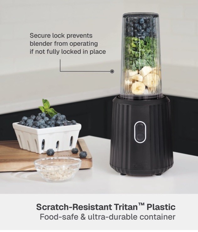 🔥Thyme & Table Single Blender 25oz Blend To-go Cup- Black New Open Box