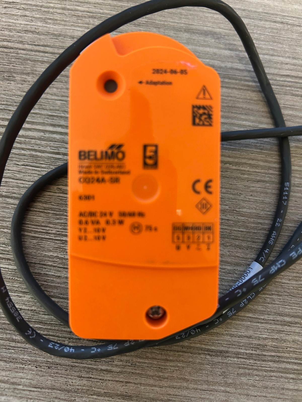 Belimo CQ24A-SR modulating rotary actuator with 2-way ball valve Z2075Q-K