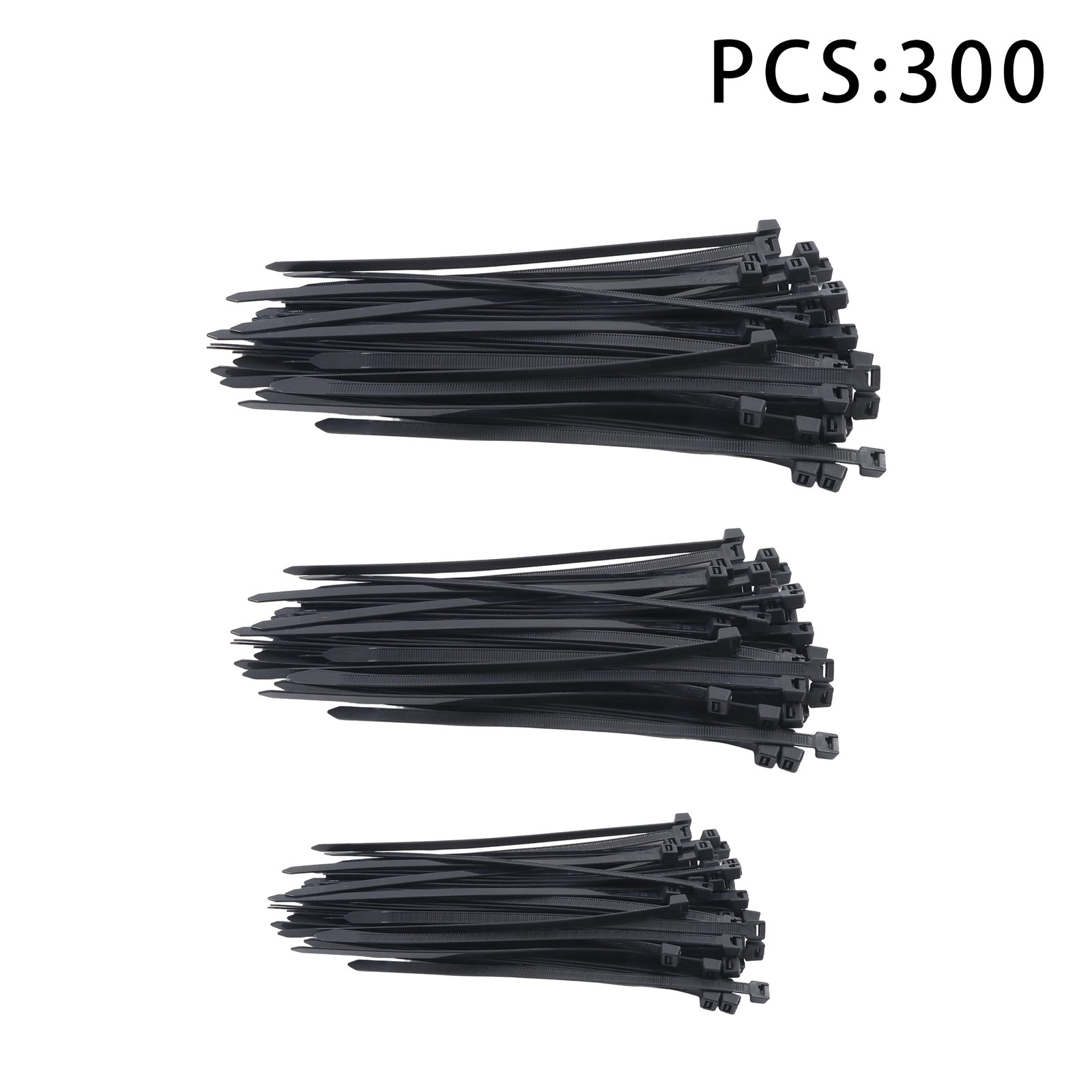 Zip Ties Heavy Duty, Assorted Sizes (12"+18"+24")-300 Pack, Wire Ties w/ 170 lb