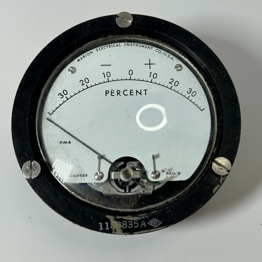 Marion Electrical Instrument Co Percent Panel Meter 30 HM4 1368555 1180835A