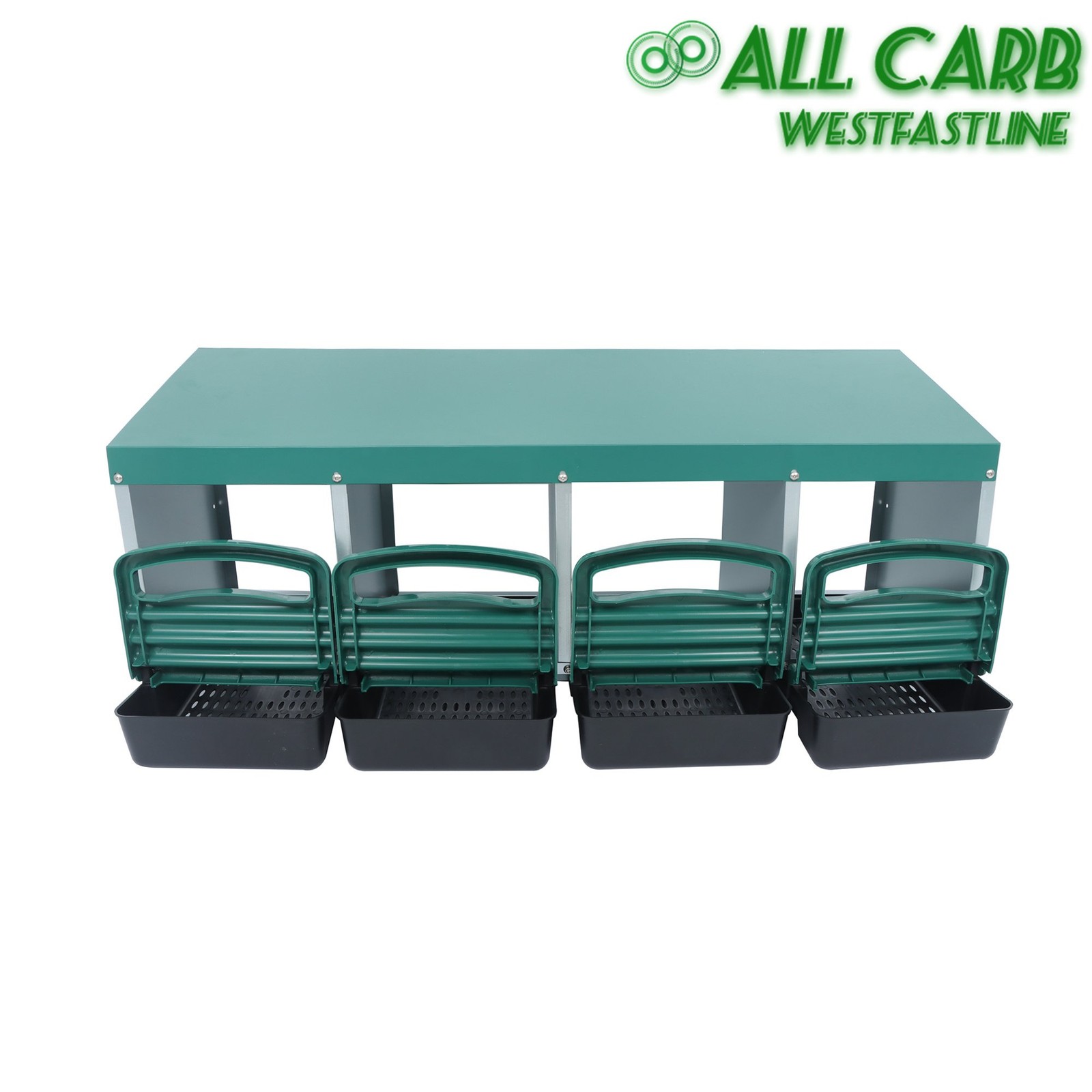 Chicken Nesting Boxes 4 Hole With Perch Metal Chicken Egg Laying Nesting Box