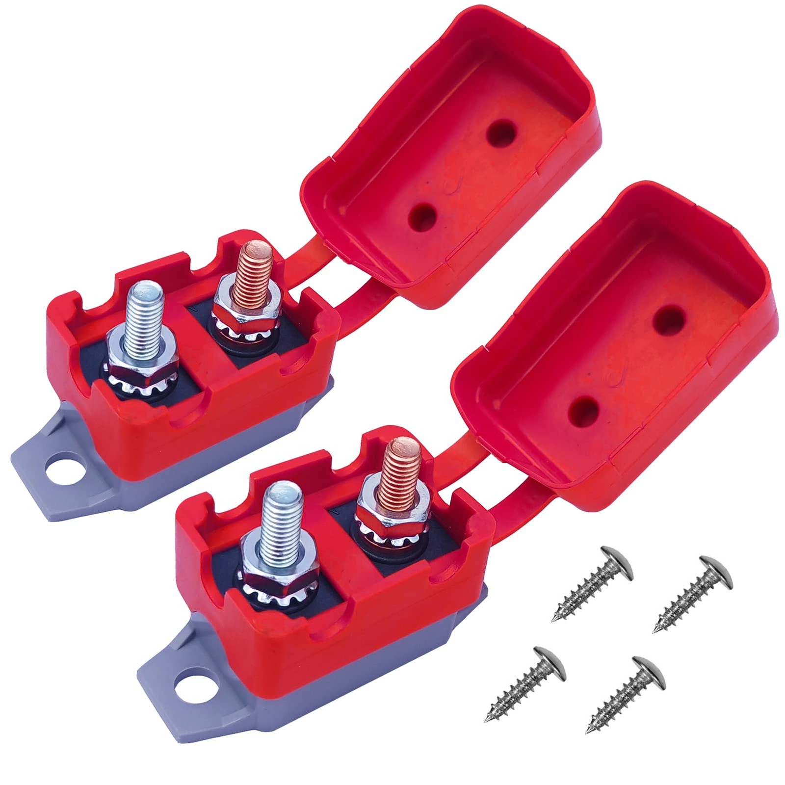 Stud Type Circuit Breaker Auto Reset Inline Fuse Inverter Waterproof 30 Amp
