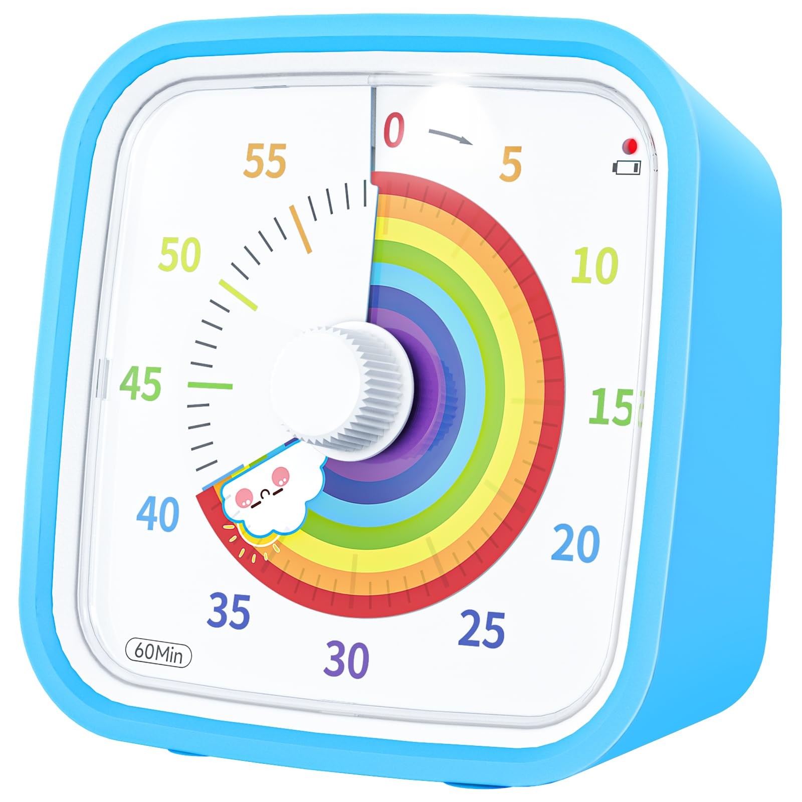 Visual Timer with Protective Case, Rainbow Disk 60 Minute Countdown Timer for...