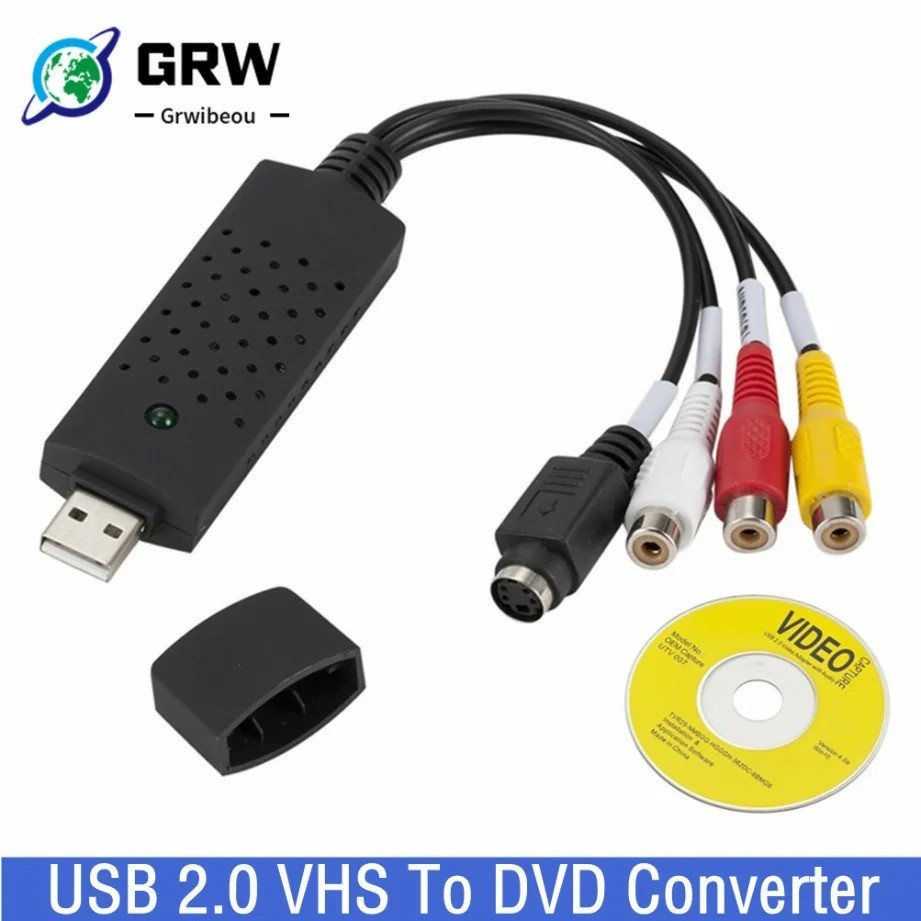 USB 2.0 VHS to DVD Video Capture Card Analog to Digital Converter Adapter , 1pc