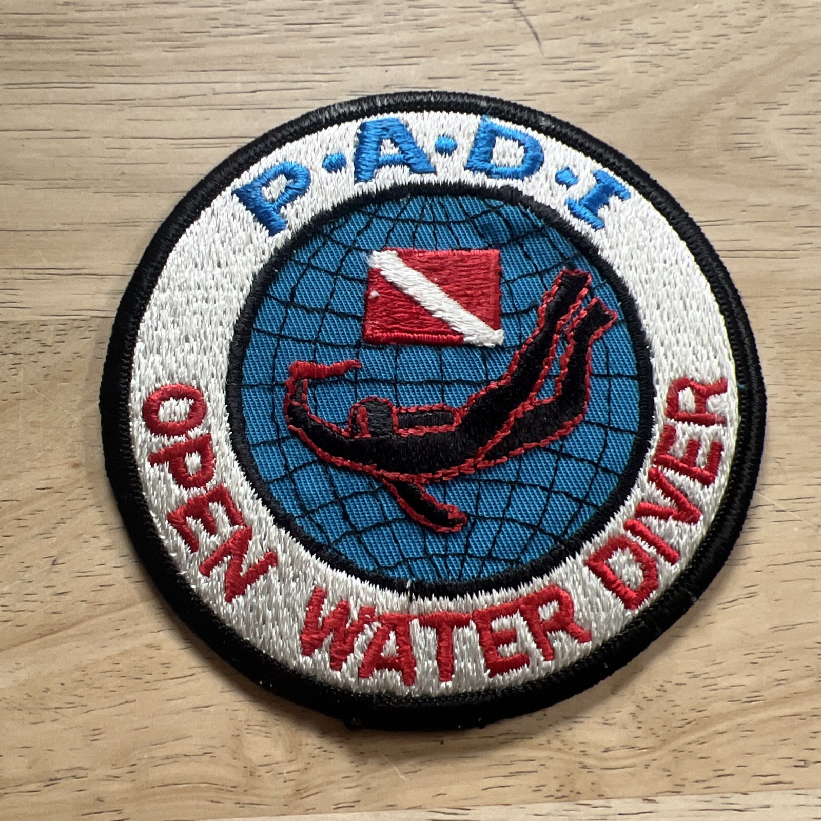 VTG 1981 New PADI Open Water Diver Patch Embroidered Scuba Diving Certification