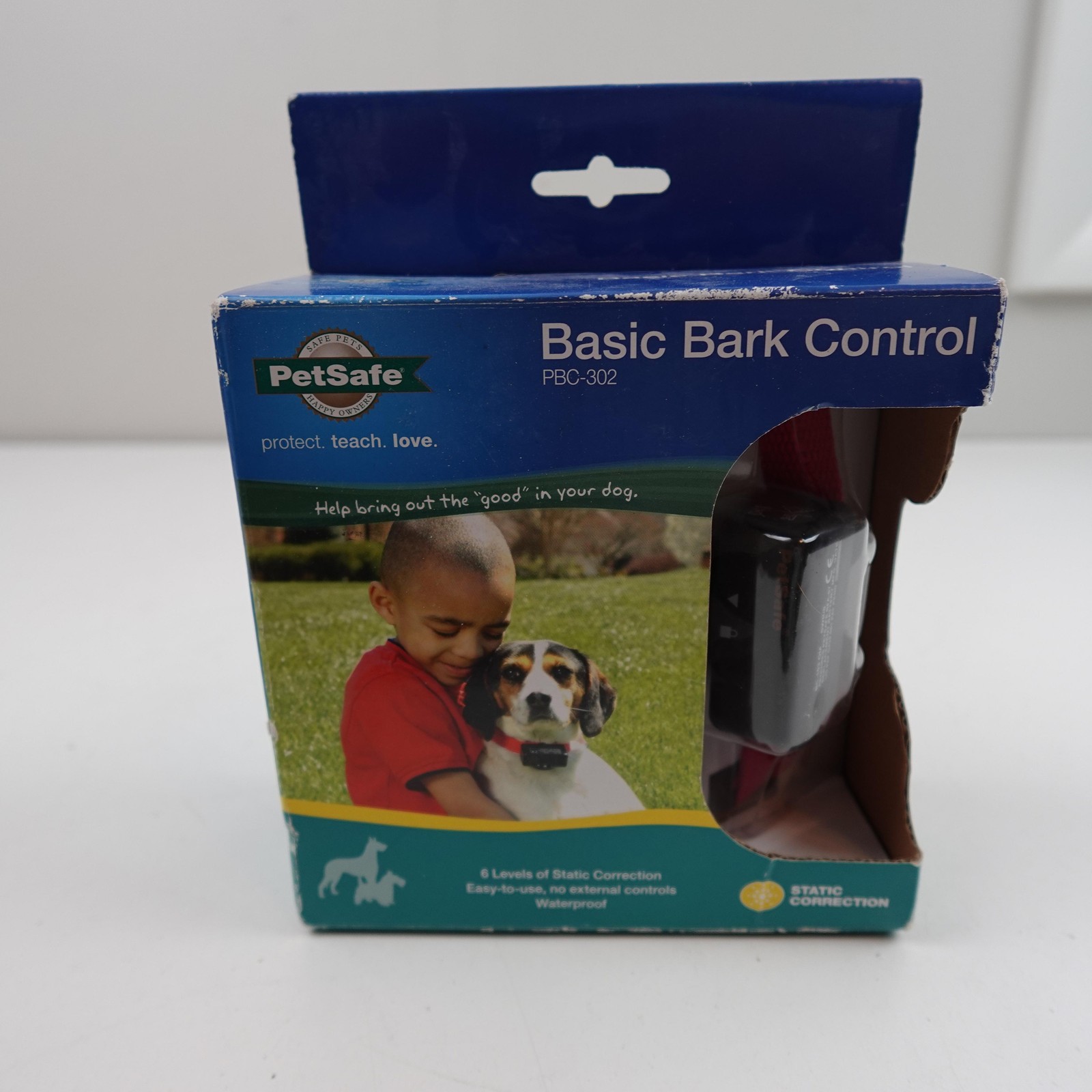 PetSafe Basic Bark Control Dog Bark Collar PBC-302 Static Shock Red Strap