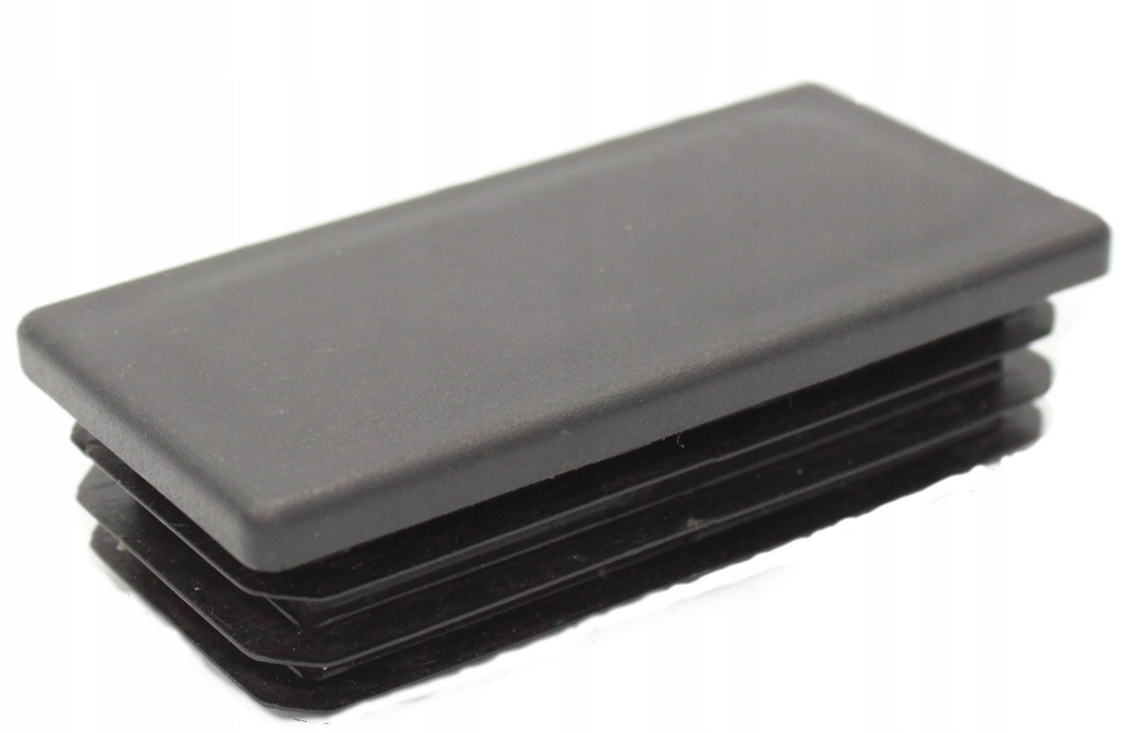10x Rectangular Tube Lamellar Plug 60x110 mm Black End Caps Plastic