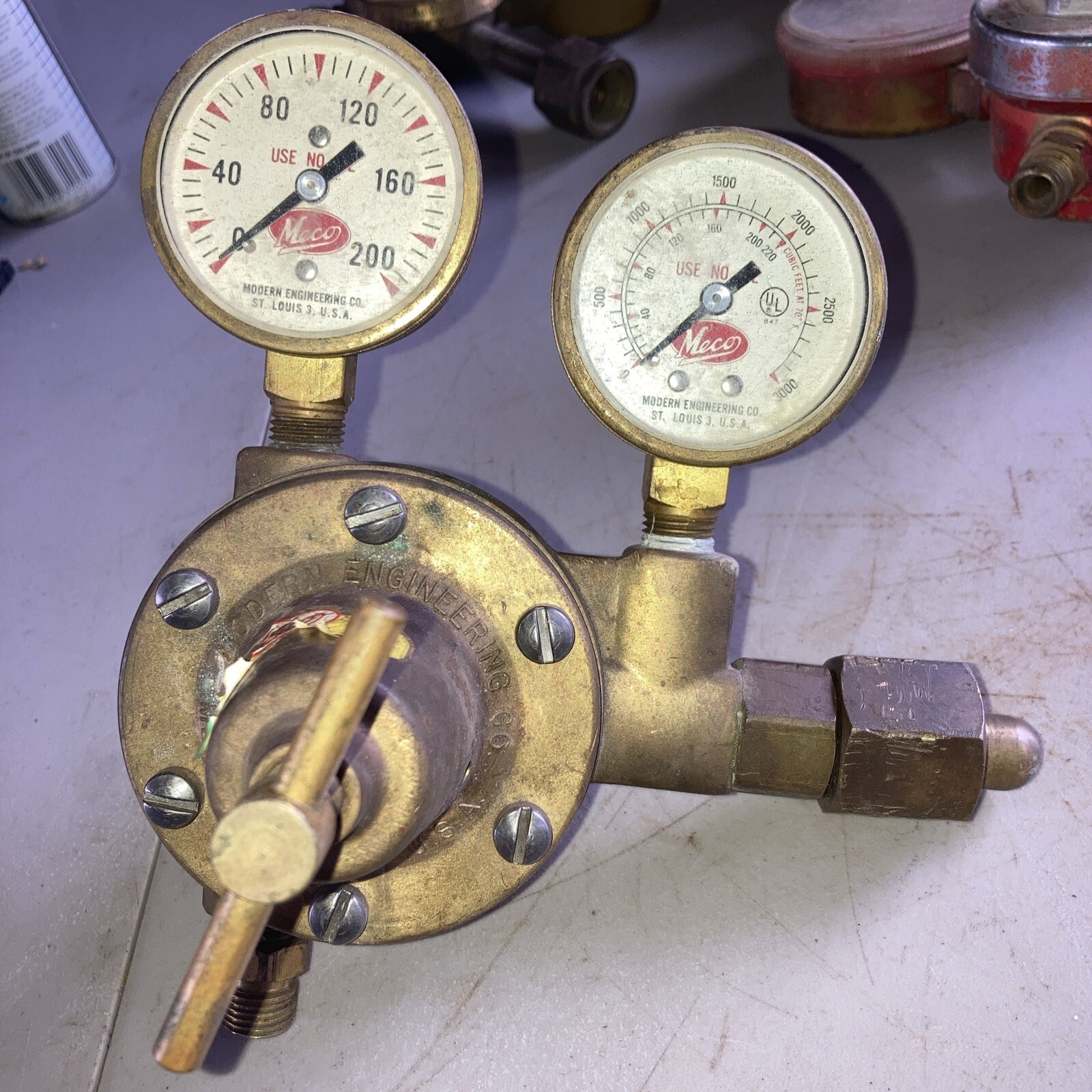 Meco Multi-Seat Automatic Regulator Type P PIL USED & UN-TESTED With Meco Gauges