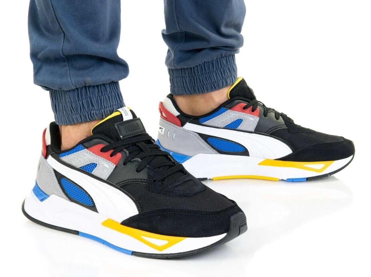 PUMA MIRAGE SPORT REMIX 381051-01 BLACK/MILTICOLOR MEN'S RUNNING CASUAL SHOES