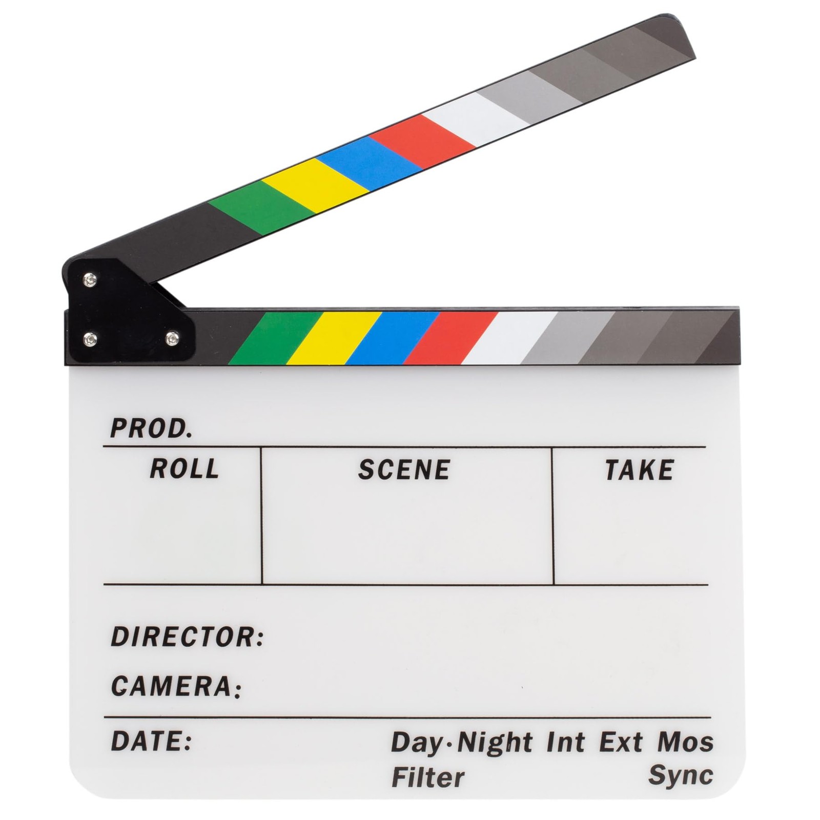 ALLZEDREAM Acrylic Directors Clapboard Film Clapper Board Cut Action Scene Sl...
