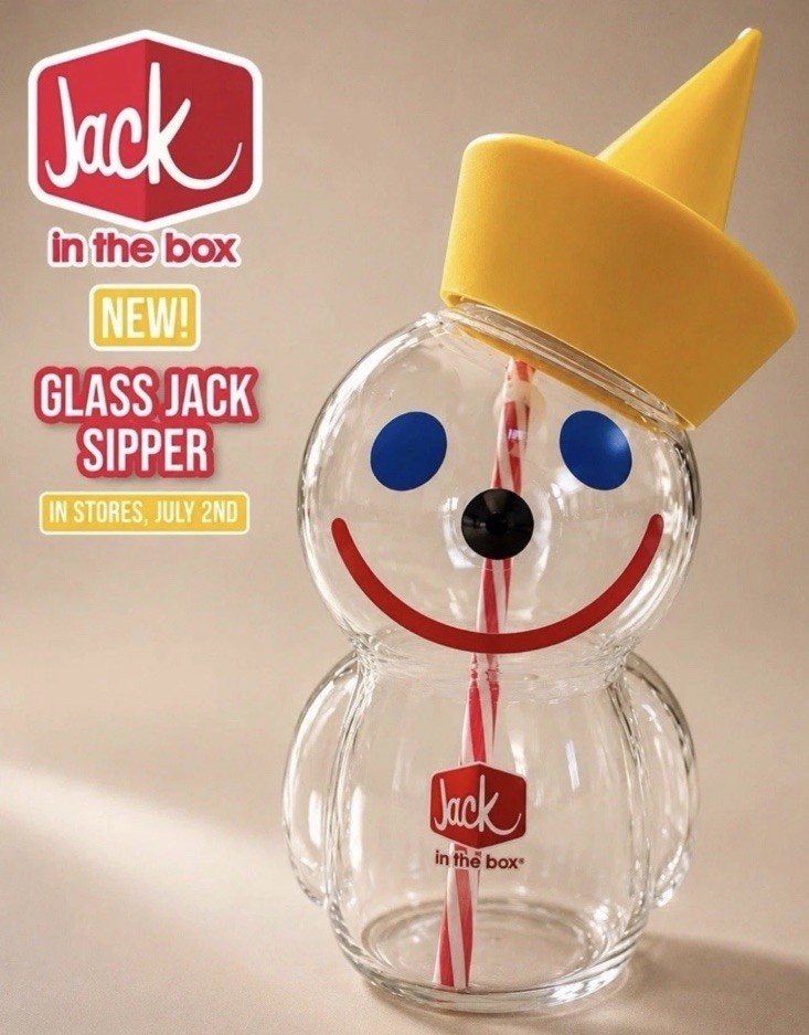 (Brand New Sealed) Jack In The Box Limited Edition Glass Jack Shape Sipper
