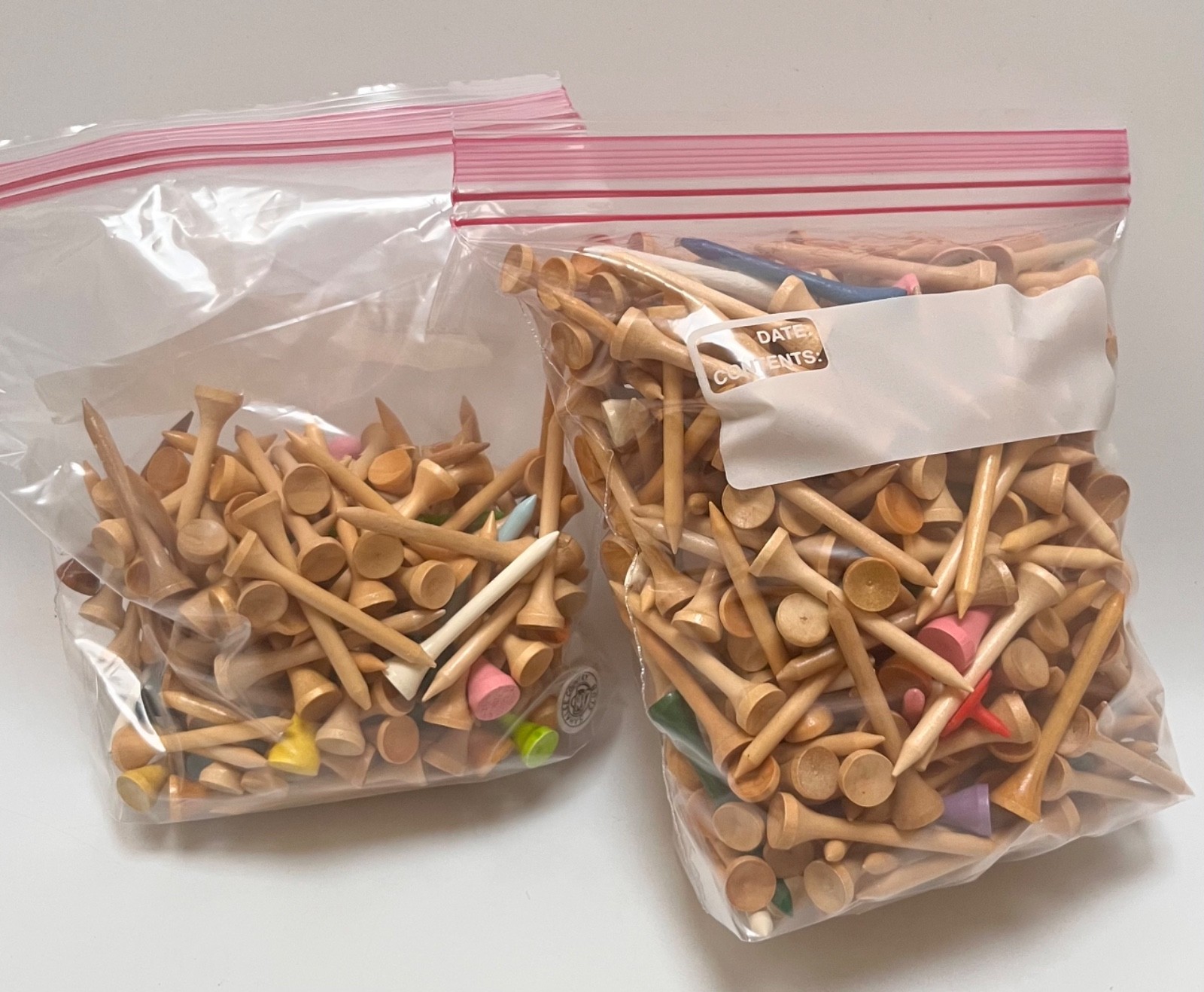 Mixed Vintage Wooden Golf Tees Lot 1.14  lbs – Assorted Colors & Brands
