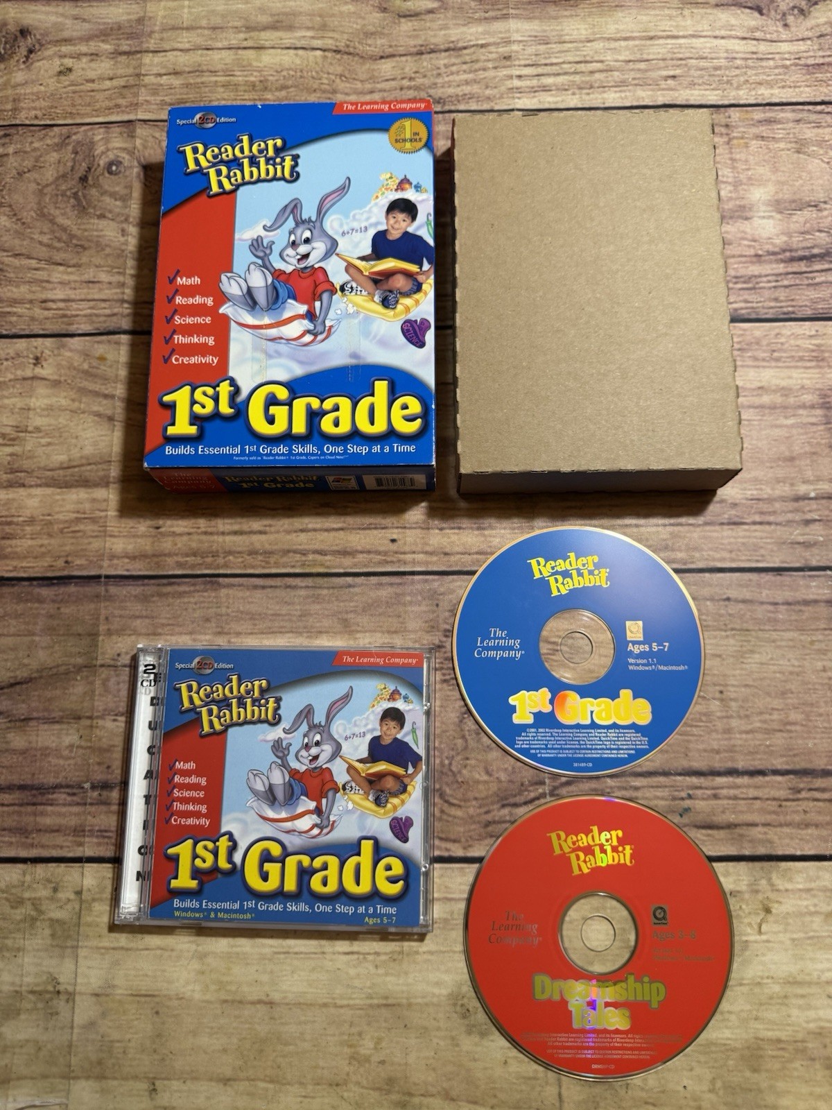 The Learning Company Reader Rabbit 1st Grade Special 2 CD Edition CD-ROM Vintage