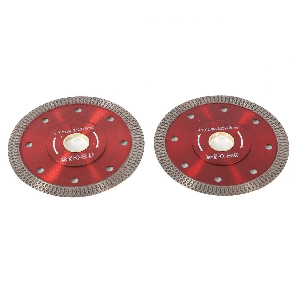 2 Pack Super Thin Diamond Porcelain Saw Blade Ceramic Cutting Disc 4.5 Inch
