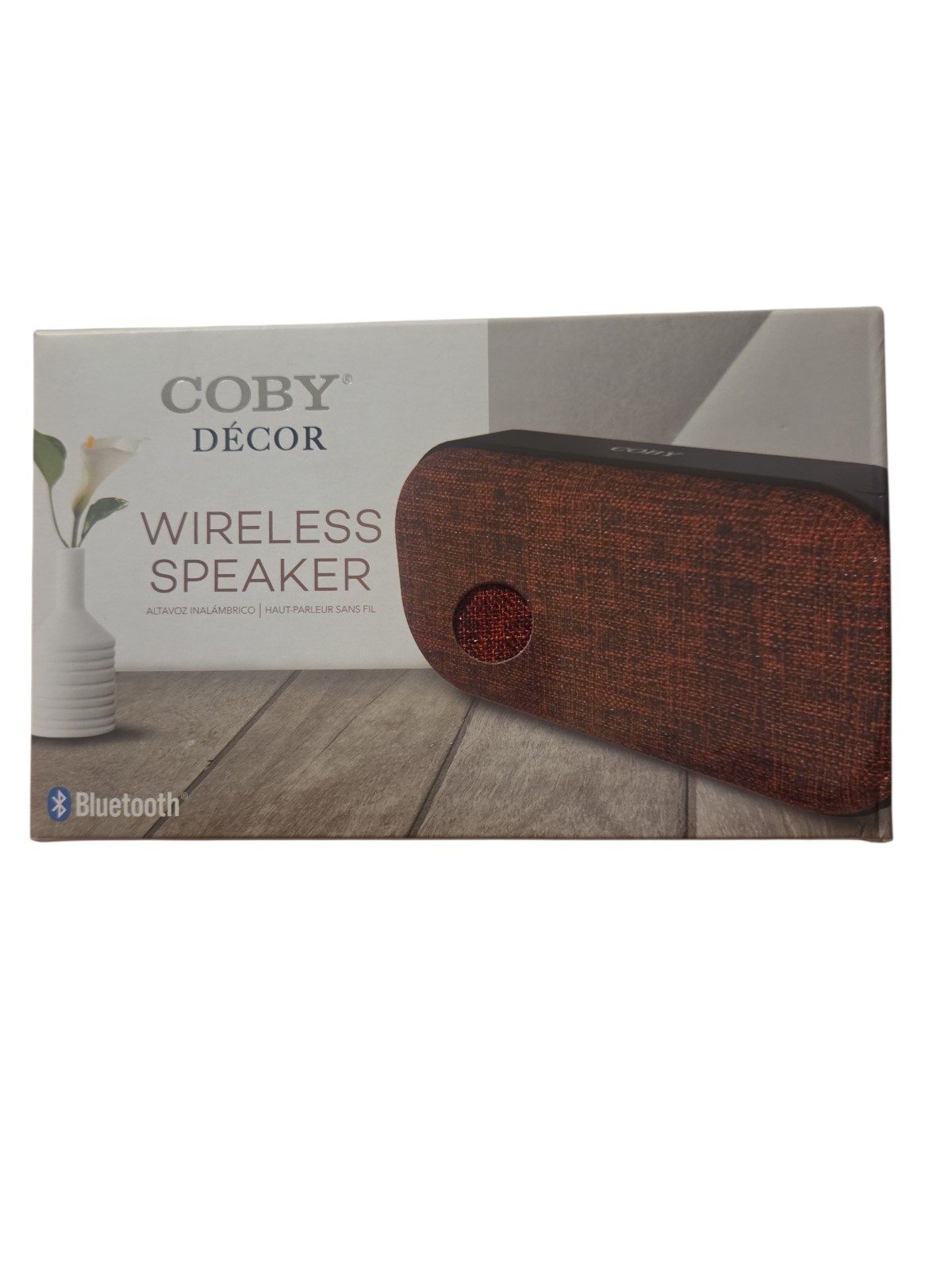 Coby coby Wireless Bluetooth Speaker, Rectangular, USB Input, Red/Black