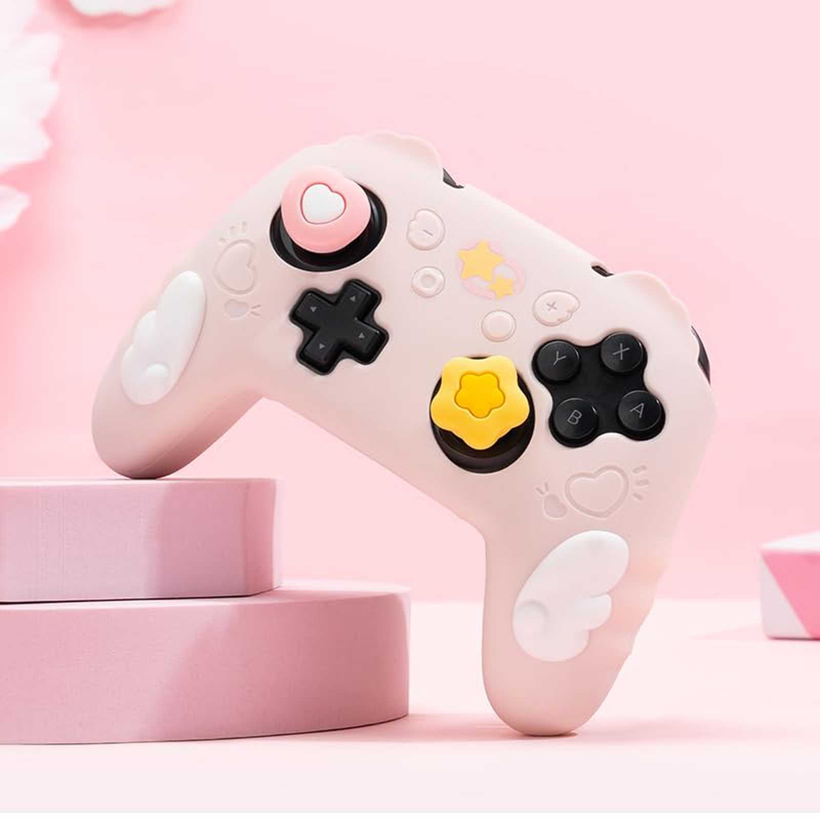 GeekShare Case Cover & Thumb Grips for PS5/SwitchPRO Controller Skin Star Wing