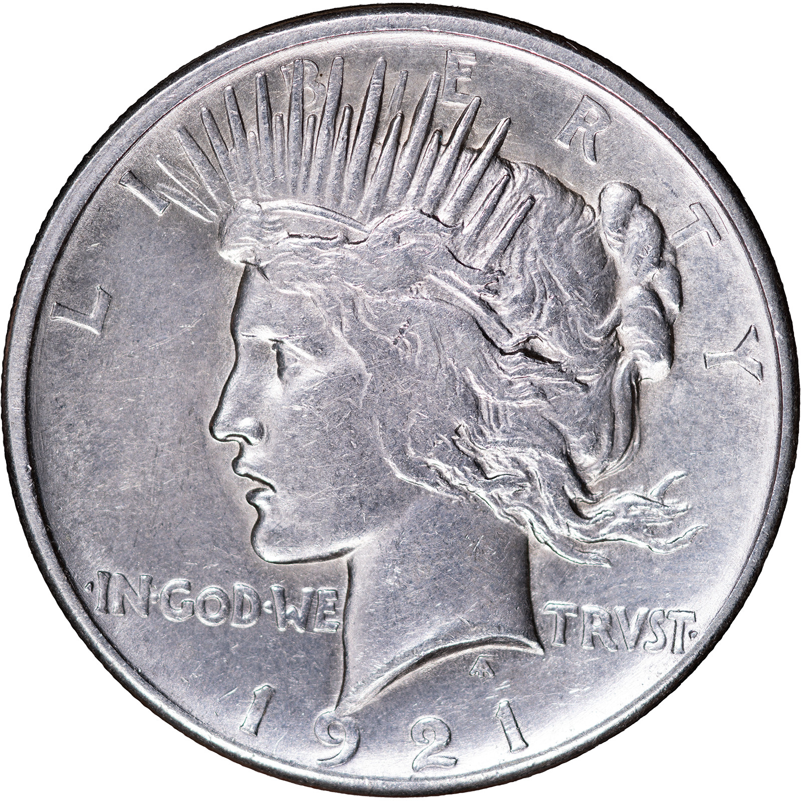 1921 $1 Peace Silver Dollar ~ AU/UNC Details