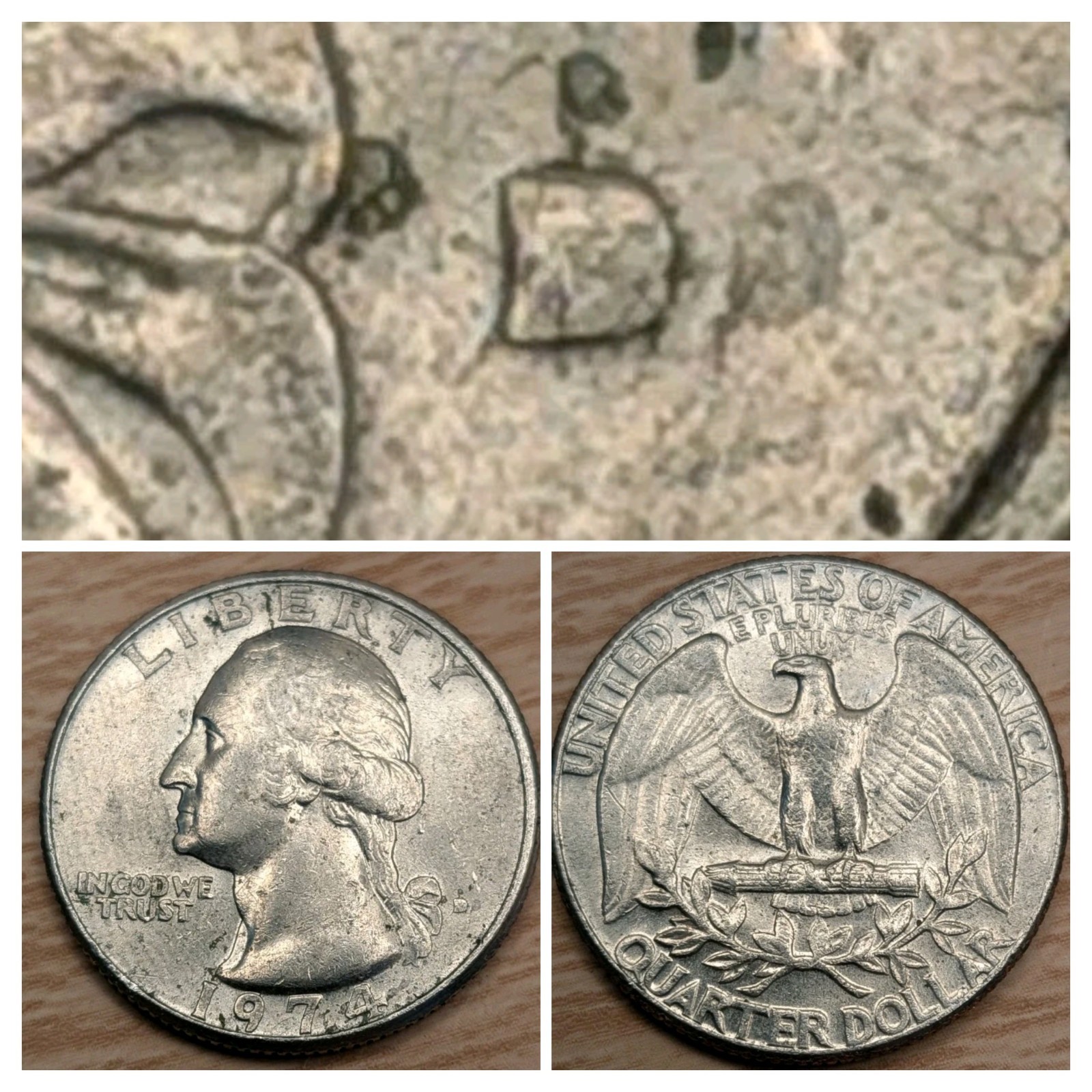 1974-D Washington Quarter Error: Filled D Mint Mark